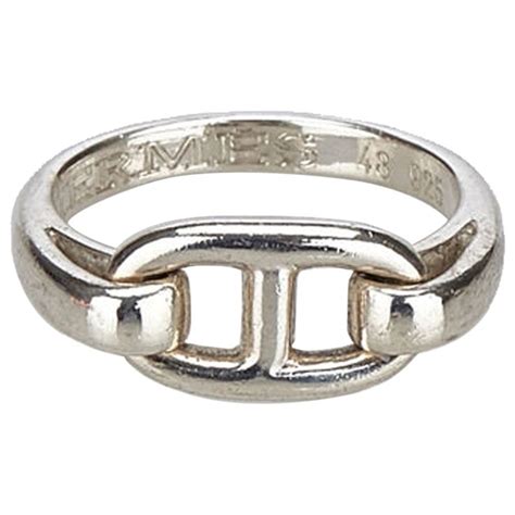 bague chaine hermes|bague hermes argent maillon.